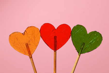 Holiday concept, sugar candies close up.の写真素材