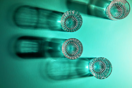 Glass glasses for alcoholic drinks.の写真素材