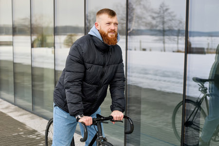 City man chooses a bike for a weekend ride.