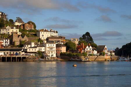 The sun setting over Dartmouth, Devon, England の写真素材