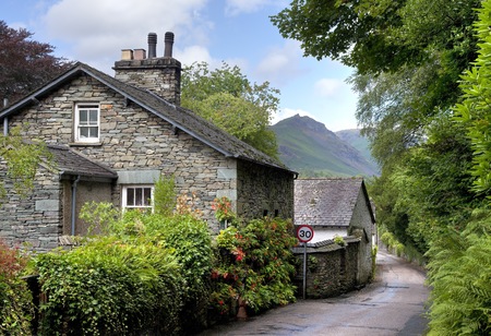Grasmere village, the Lake District, Cumbria, England の写真素材