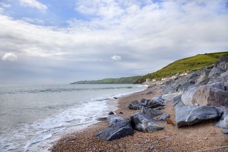 The small coastal village of Beesands, Devon, England の写真素材