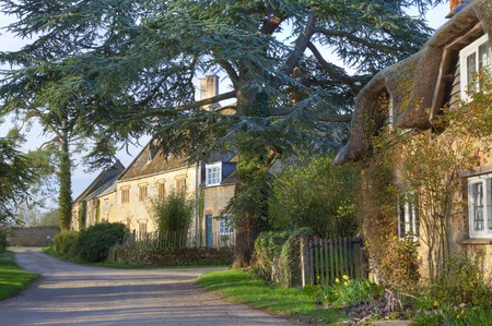 The tiny village of Hidcote Bartrim near Hidcote Gardens, Chipping Campden, Gloucestershire, England...