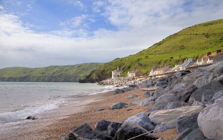 The small coastal village of Beesands, Devon, England 