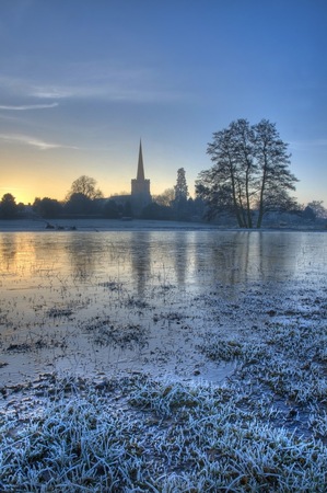 Floodplains at Chaddesley Corbett, Worcestershire, England.の写真素材
