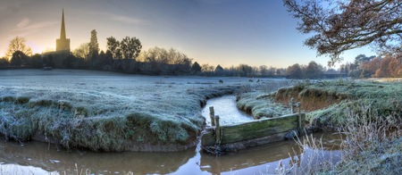 Floodplains at Chaddesley Corbett, Worcestershire, England.の写真素材
