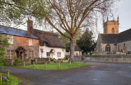 The pretty Worcestershire village of Bretforton, Englandの写真素材