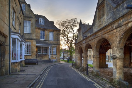 The Old Market Hall at Chipping Campden, Gloucestershire, England のeditorial素材