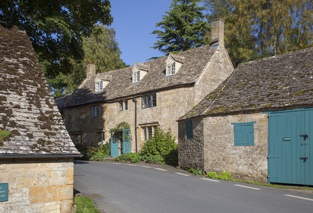 Cotswold village of Snowshill, Gloucestershire, Englandの写真素材