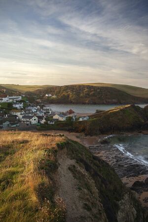 Hope Cove near Salcombe, Devon, Englandの写真素材