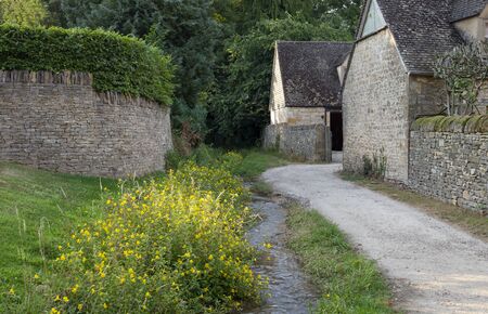 Broadwell village, Cotswolds, Gloucestershire, Englandの写真素材