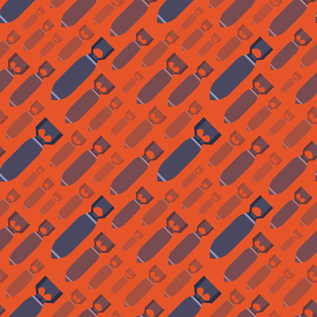 H-Bobms seamless pattern against the red background. The layout is fully editableのイラスト素材