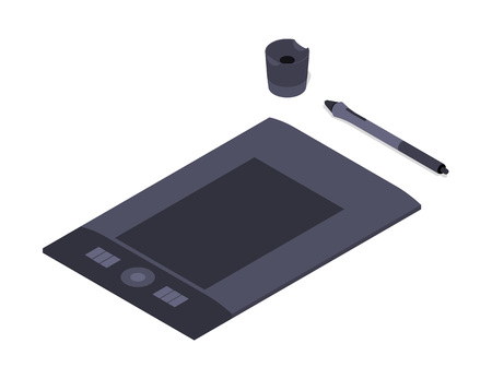 Isometric graphic tablet. Illustration suitable for advertising and promotionのイラスト素材