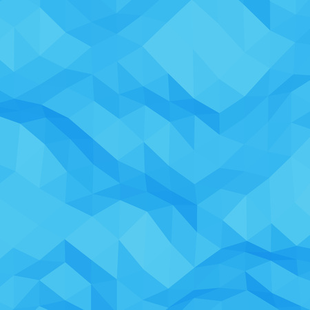 Blue abstract geometric rumpled triangular low poly style vector backgroundのイラスト素材