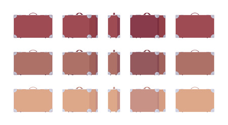 Vintage travel suitcasesのイラスト素材