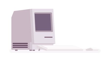 Old personal computer, retro modelの写真素材