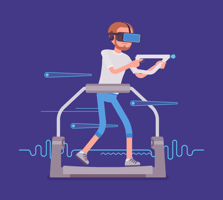 Virtual reality and entertainment concept.のイラスト素材