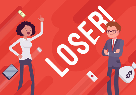 Loser. Business demotivation posterのイラスト素材