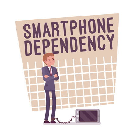 Smartphone dependency posterのイラスト素材