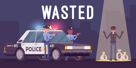 Wasted in video game illustration.のイラスト素材