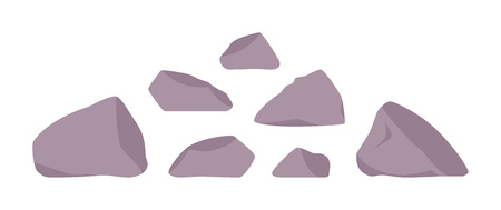 Rock heap set Vector illustration.のイラスト素材