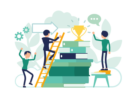 Education ladder leading to future life successのイラスト素材