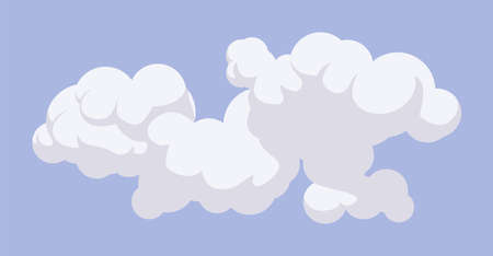 Cloud floating calm in the atmosphere, clear light blue sky