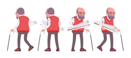 Old teacher, male senior professor, university, school or college tutorのイラスト素材