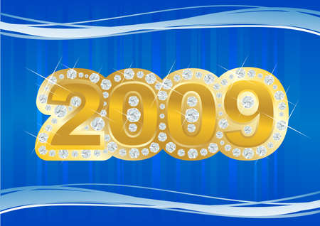 gold 2009 yearのイラスト素材