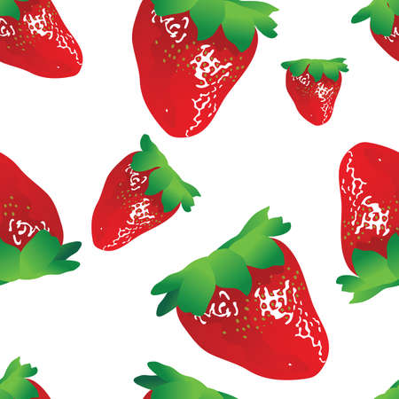 Strawberry seamlessのイラスト素材
