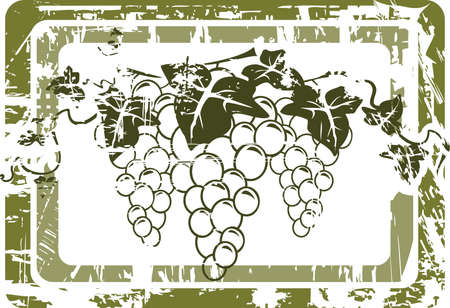 grunge grape labelのイラスト素材