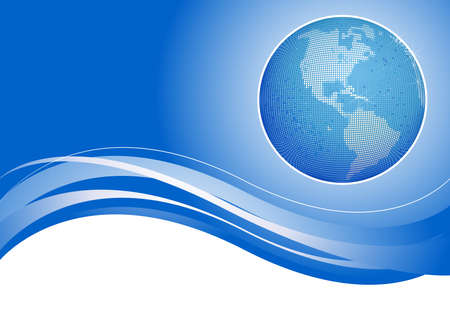 globe on blue backgroundのイラスト素材