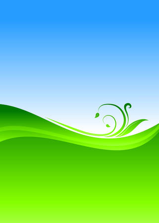 green floral backgroundのイラスト素材