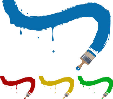 brush and paintのイラスト素材