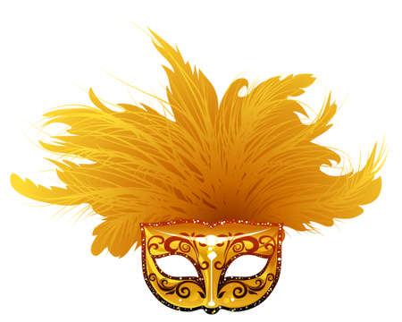  illustration of venetian mask. Can be scale to any size.のイラスト素材