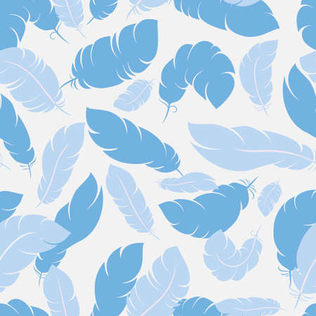 Seamless background with feathers in three colors themes. illustration can be scale to any size and easy to edit. のイラスト素材