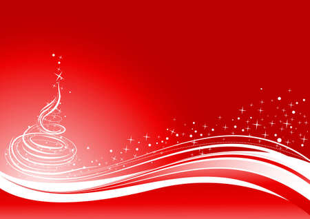 Christmas Illustration with stylish christmas tree and Sparksのイラスト素材