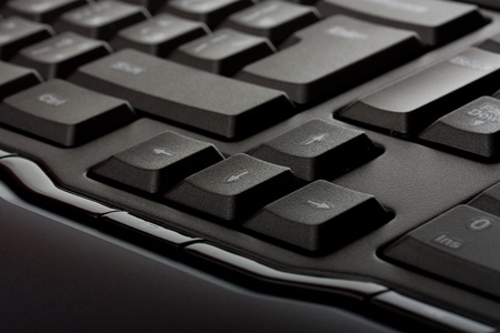Arrow keys on keyboard closeupの写真素材