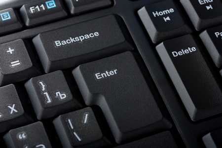 Enter Backspace Delete keys on boardの写真素材