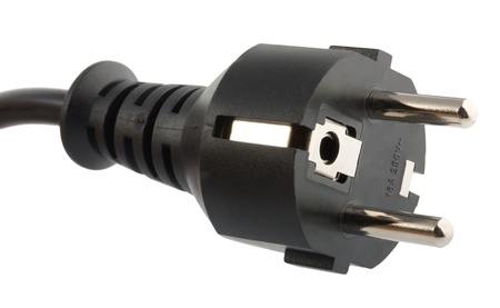 Electric plug isolated on the white background