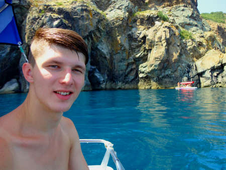 man and the seaの写真素材