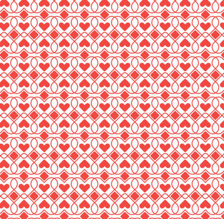 abstract seamless pattern with hearts, ornament, weaveのイラスト素材