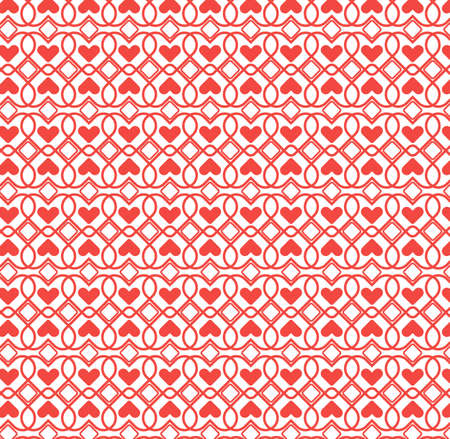 abstract seamless pattern with hearts, ornament, weaveのイラスト素材