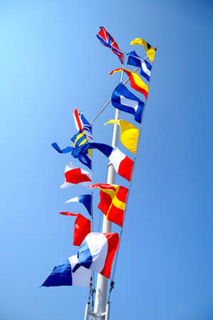 Flags at the pier, St. Petersburg