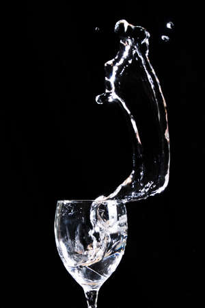 splash of water in a glassの写真素材