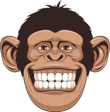 illustration of cheerful monkeysのイラスト素材