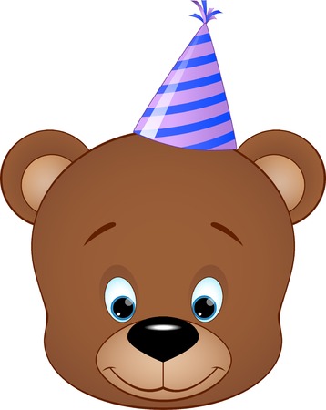 Vector illustration, toy bear in a capのイラスト素材