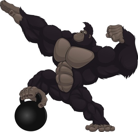 Vector Illustration Gorilla Showing His Biceps Weight Tasmeemme Com Vector Illustration Gorilla Showing His Biceps Weight Tasmeemme Com