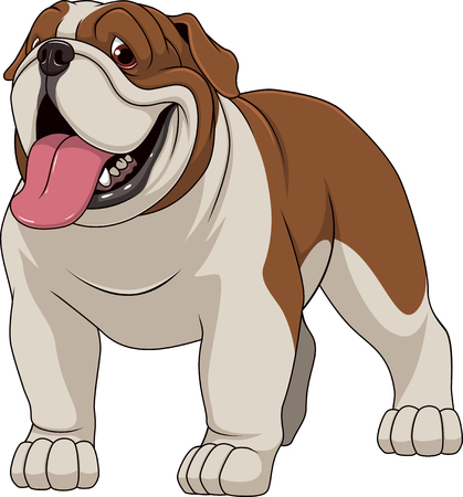 illustration funny dog thoroughbred on a white backgroundのイラスト素材