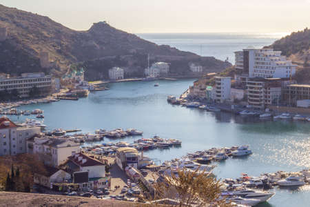 Panoramic view of the port.の写真素材